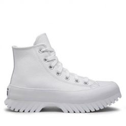 Buty do chodzenia damskie Converse Ctas Lugged 2.0. Białe obuwie sportowe damskie Converse, bez wzorów, z materiału, bez zapięcia, trekkingowe. W wyprzedaży za 441.95 zł.