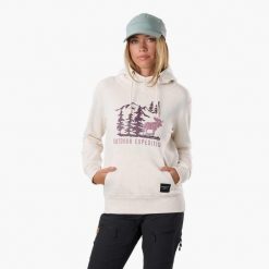 Bluza z kapturem Kobieta Swedemount Forest Hood wodoodporna. Brązowe bluzy damskie SWEDEMOUNT, xl, bez wzorów, z bawełny, bez ramiączek, z kapturem. Za 199.99 zł.