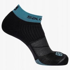 Skarpetki turystyczne do wędrówek Salomon X Ultra Ankle wełniane. Czarne skarpetki damskie Salomon, bez wzorów, z wełny. W wyprzedaży za 65.15 zł.