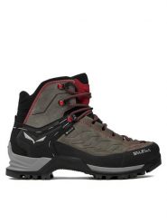 Salewa Trekkingi Mtn Trainer Mid Gtx GORE-TEX 63458-4720 Szary. Szare botki męskie Salewa, bez wzorów, z gore-texu, bez obcasa, bez zapięcia. Za 993.99 zł.