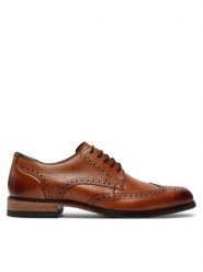 Clarks Półbuty Craftarlolimit 26171453 Brązowy. Brązowe buty wizytowe męskie Clarks, bez wzorów, ze skóry, bez obcasa, bez zapięcia. Za 339.99 zł.