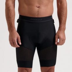 Bokserki rowerowe męskie Rogelli Advntr Distance z wkładką. Czarne bokserki męskie Rogelli, bez wzorów, z elastanu. Za 264.00 zł.