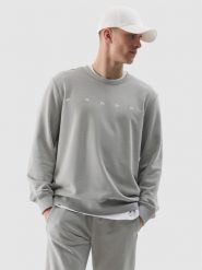 4F Bluza dresowa nierozpinana bez kaptura męska - szara 3XL. Szare bluzy męskie 4F, l, bez wzorów, z bawełny, klasyczne, bez ramiączek, bez kaptura. W wyprzedaży za 79.99 zł.