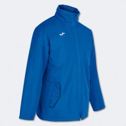 Kurtka wiatroszczelna Joma Trivor. Niebieskie kurtki męskie Joma, bez wzorów, z materiału, z kapturem. Za 372.00 zł.