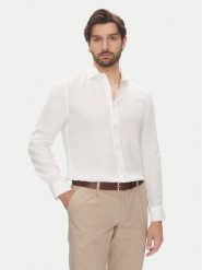 Marc O'Polo Koszula 524 7428 42460 Biały Shaped Fit. Białe koszule męskie Marc O'Polo, m, bez wzorów, ze lnu, bez kołnierzyka, bez ramiączek. Za 269.99 zł.