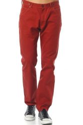 LEE LOGGER MĘSKIE SPODNIE MATERIAŁOWE RUMBA RED L750GL55. Czerwone spodnie materiałowe męskie Lee, bez wzorów, z jeansu. Za 199.99 zł.