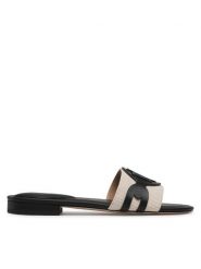 Lauren Ralph Lauren Klapki Alegra 802826823004 Beżowy. Brązowe klapki damskie Lauren Ralph Lauren, bez wzorów, z materiału, bez obcasa, bez zapięcia. Za 539.99 zł.