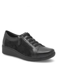 Go Soft Półbuty WI23-REBECA-20 Czarny. Czarne półbuty damskie GO SOFT, bez wzorów, ze skóry, bez obcasa, na płaskiej podeszwie, bez zapięcia. Za 159.99 zł.