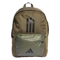 Plecak Classic Back-to-School 3-Stripes. Brązowe plecaki męskie Adidas, bez wzorów, z materiału, sportowe. Za 119.00 zł.
