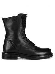 MEXX Trzewiki MICP1710143W MABEL PINA Czarny. Czarne botki damskie Mexx, bez wzorów, ze skóry, bez obcasa, na płaskiej podeszwie, bez zapięcia. Za 269.99 zł.