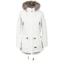 Parka Damska Wodoodporne Clea. Białe parki damskie Trespass, na zimę, l, bez wzorów, z materiału, z kapturem. Za 285.99 zł.
