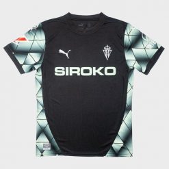 Oficjalna koszulka piłkarska Puma Real Sporting dla dorosłych sezon 2024-25 sp. Czarne bluzki damskie Puma, bez wzorów, sportowe, bez kołnierzyka, bez ramiączek. Za 339.00 zł.