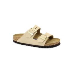Sandały Birkenstock Arizona Sfb Skóra Nubukowa Damskie. Brązowe sandały damskie Birkenstock, bez wzorów, z nubiku, bez obcasa, bez zapięcia. Za 882.00 zł.