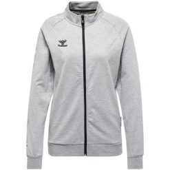 Damska bawełniana bluza dresowa zapinana na zamek Hummel Move Grid. Szare bluzy damskie Hummel, bez wzorów, z bawełny, sportowe, bez ramiączek, bez kaptura. Za 272.35 zł.