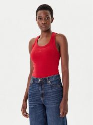 HUGO Top Datamia 50514489 Czerwony Slim Fit. Czerwone topy damskie Hugo, xs, bez wzorów, z bawełny, bez kołnierzyka, bez ramiączek. Za 179.99 zł.