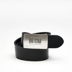 Czarny Pasek Męski Big Star Ozdobna Klamra. Czarne paski męskie Big Star Accessories, ze skóry, eleganckie. Za 118.99 zł.