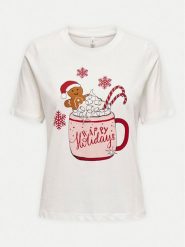 ONLY T-Shirt Rosie 15332339 Biały Regular Fit. Białe t-shirty damskie ONLY, m, bez wzorów, z bawełny, bez kołnierzyka, bez ramiączek. Za 69.99 zł.