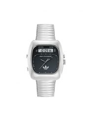 Adidas Zegarek Retro Wave Three Chronograph AOSY25013 Srebrny. Szare zegarki męskie Adidas, bez wzorów, srebrne. Za 689.99 zł.