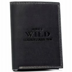 Portfel męski Always Wild N4-CHM-BL czarny. Czarne portfele męskie Always Wild, bez wzorów, z nubiku. Za 44.99 zł.