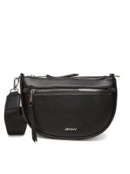 JENNY Torebka C-JNY-M-002-08 Czarny. Czarne listonoszki damskie Jenny, bez wzorów, z materiału, bez dodatków. Za 129.99 zł.