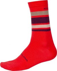Skarpetki w paski Endura BaaBaa Merino. Czerwone skarpety męskie ENDURA, bez wzorów, z wełny. Za 219.99 zł.