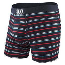 SAXX Bokserki męskie Vibe Boxer Brief Ink Coast Strp (rozmiar M). Bokserki męskie Saxx, bez wzorów. W wyprzedaży za 101.00 zł.