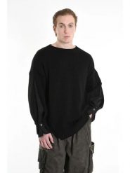 La Haine Inside Us Sweter | 3K M1111 | Mężczyzna | Czarny. Czarne swetry męskie La Haine Inside Us, m, bez wzorów, z jeansu, eleganckie, bez kołnierzyka, bez ramiączek. W wyprzedaży za 699.00 zł.