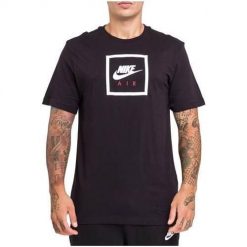 Koszulka sportowa męska Nike Nsw Air 2 Tee. Czarne koszulki sportowe męskie Nike, m, bez wzorów, bez ramiączek, do koszykówki. Za 129.00 zł.