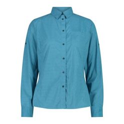 Koszula damska turystyczne CMP 34S6306. Niebieskie koszule damskie CMP, s, bez wzorów, sportowe, bez kołnierzyka, bez ramiączek. Za 280.90 zł.