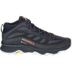Buty trekkingowe męskie Merrell Moab Speed Mid Gtx. Brązowe buty zimowe męskie Merrell, z materiału, bez zapięcia. Za 638.05 zł.