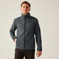 Męska kurtka softshell Ablaze z nadrukiem. Szare kurtki męskie Regatta, na jesień, m, bez wzorów, z softshellu, sportowe, bez kaptura. Za 249.99 zł.
