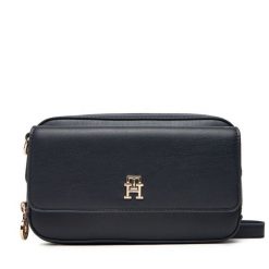 Torebka Tommy Hilfiger. Niebieskie listonoszki damskie Tommy Hilfiger, bez wzorów, bez dodatków. Za 339.99 zł.