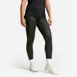 Second Life - Legginsy sportowe damskie Domyos wysoki stan - Stan Doskonały. Szare legginsy damskie DOMYOS, l, bez wzorów, z materiału, z podwyższonym stanem, długie, na fitness i siłownię. Za 55.99 zł.