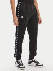 Kappa Spodnie dresowe Banda Rastoria 303KUC0 Czarny Slim Fit. Czarne spodnie sportowe męskie Kappa, l, bez wzorów, z dresówki. Za 149.99 zł.