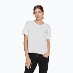 Koszulka treningowa damska Cardio Bunny Bright. Białe bluzki damskie Cardio Bunny, l, bez wzorów, sportowe, bez kołnierzyka, bez ramiączek. Za 39.99 zł.