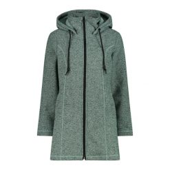 Parka z kapturem z futrzanym wykończeniem z technicznego polarowego materiału dl. Czarne parki damskie CMP, bez wzorów, z futra, z kapturem. Za 390.25 zł.