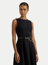LAUREN RALPH LAUREN Sukienka koktajlowa 200980935001 Czarny Regular Fit. Czarne sukienki damskie Lauren Ralph Lauren, bez wzorów, z wiskozy, wizytowe, bez kołnierzyka, bez ramiączek. Za 989.99 zł.