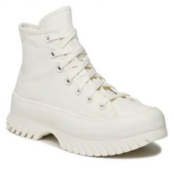 Buty do chodzenia damskie Converse A03557C. Białe obuwie sportowe damskie Converse, bez wzorów, z materiału, bez zapięcia, trekkingowe. W wyprzedaży za 439.95 zł.