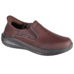 Buty sportowe Sneakersy męskie, Slip-Ins: Slade. Czarne buty sportowe męskie Skechers, bez wzorów, bez zapięcia, trekkingowe. Za 349.99 zł.