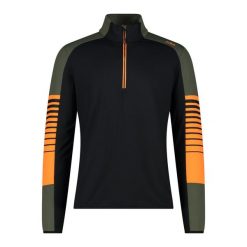 Golf męski techniczny CMP 34L4157. Czarne swetry męskie CMP, l, bez wzorów, z materiału, sportowe, bez kołnierzyka, bez ramiączek. Za 350.60 zł.