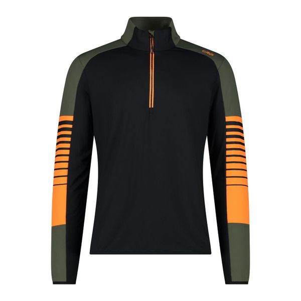 Golf męski techniczny CMP 34L4157. Czarne swetry męskie CMP, l, bez wzorów, z materiału, sportowe, bez kołnierzyka, bez ramiączek. Za 316.85 zł.