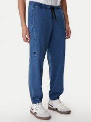 Reebok Spodnie dresowe Ambrose RK25543CCM Niebieski Regular Fit. Niebieskie spodnie sportowe męskie Reebok, m, bez wzorów, z bawełny. Za 299.99 zł.