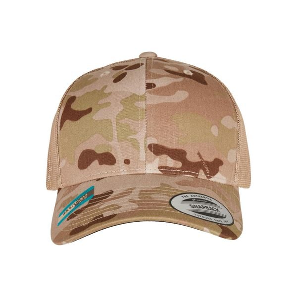 Czapka Flexfit retro multicam®. Brązowe czapki damskie FLEXFIT, bez wzorów, z bawełny, retro. Za 75.90 zł.