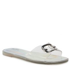Klapki Aldo. Niebieskie klapki damskie Aldo, bez wzorów, bez obcasa, bez zapięcia. Za 259.99 zł.