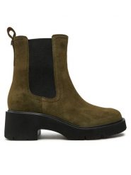 Camper Sztyblety Milah K400575-014 Zielony. Zielone botki damskie Camper, bez wzorów, ze skóry, bez obcasa, na płaskiej podeszwie, bez zapięcia. Za 489.99 zł.