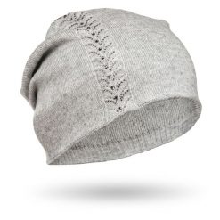 Czapka zimowa Peterson PTN HAT-03 szara. Szare czapki damskie Peterson, na zimę, z aplikacjami, eleganckie. Za 50.00 zł.
