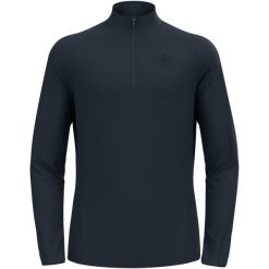 Bluza techniczna męska ODLO Essential Light Mid Layer z krótkim zamkiem. Niebieskie bluzy męskie ODLO, m, bez wzorów, bez ramiączek, bez kaptura. W wyprzedaży za 209.99 zł.