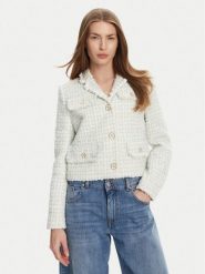 KARL LAGERFELD Marynarka A2W14024 Błękitny Regular Fit. Niebieskie marynarki i żakiety damskie KARL LAGERFELD, bez wzorów, z syntetyku, bez kołnierzyka, bez ramiączek. Za 929.99 zł.