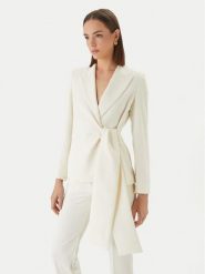 Marella Marynarka Meandro 2613041053 Écru Slim Fit. Marynarki i żakiety damskie Marella, bez wzorów, z syntetyku, bez kołnierzyka, bez ramiączek. Za 1,389.00 zł.