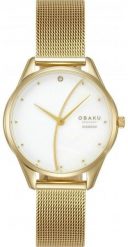 Zegarek damski Obaku Denmark V297LXGXMG-DWW złoty. Żółte zegarki damskie OBAKU, złote. Za 468.00 zł.